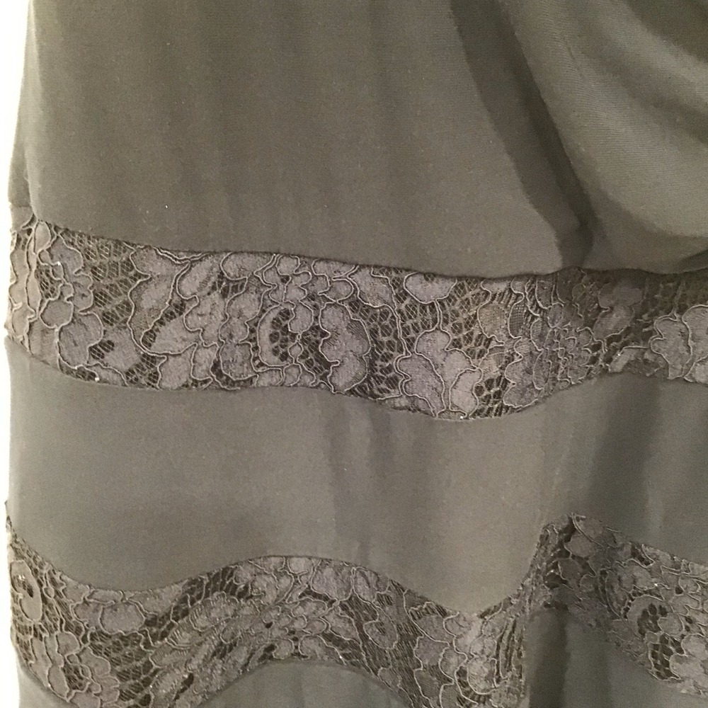 Lauren Ralph Lauren Dress Women 16 Navy Blue New Lace Trim Surplice V-Neck - Picture 10 of 16